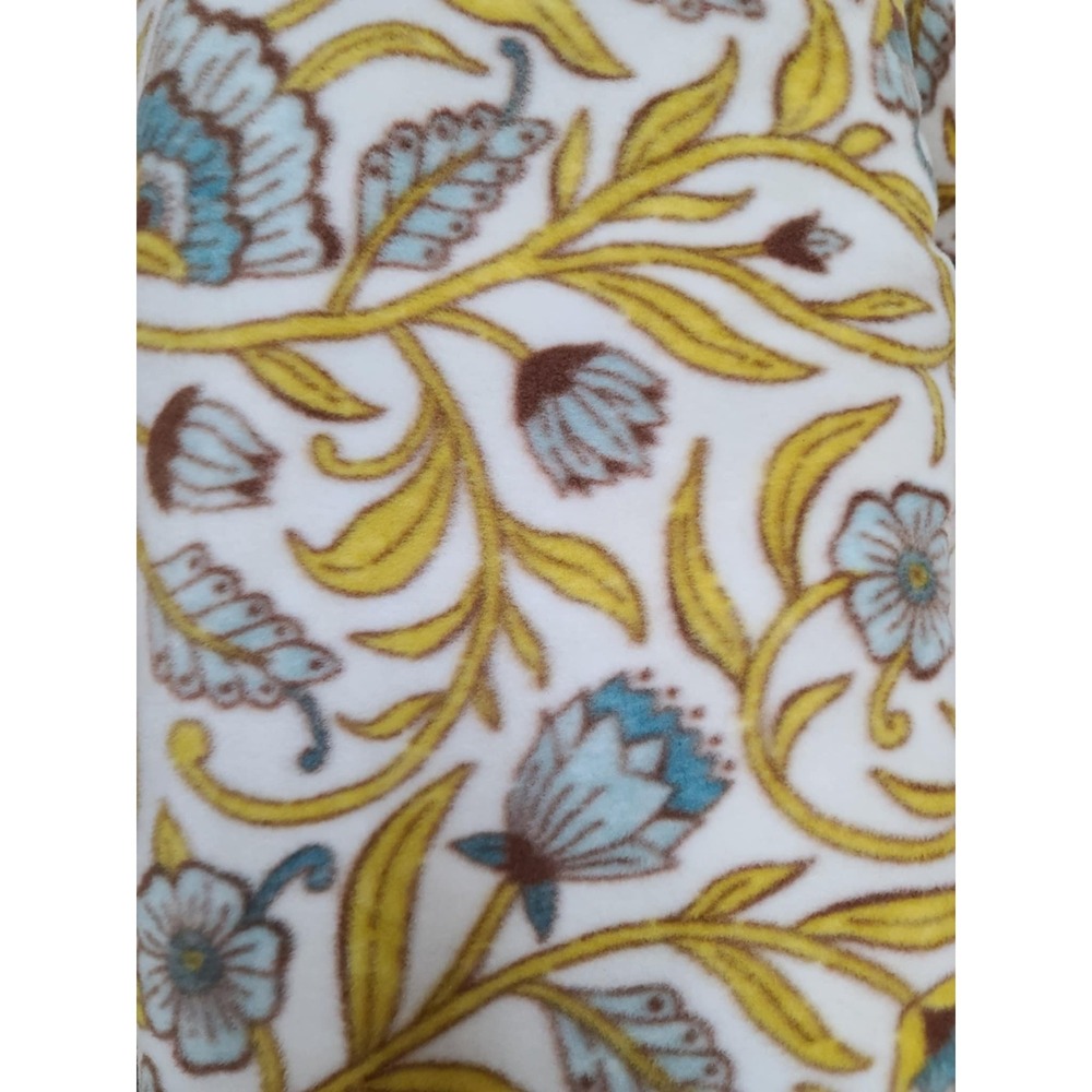 2.5 Yards Heritage‎ Floral Anti Pill Plush Fleece Fabric Floral Pattern - Picture 2 of 4